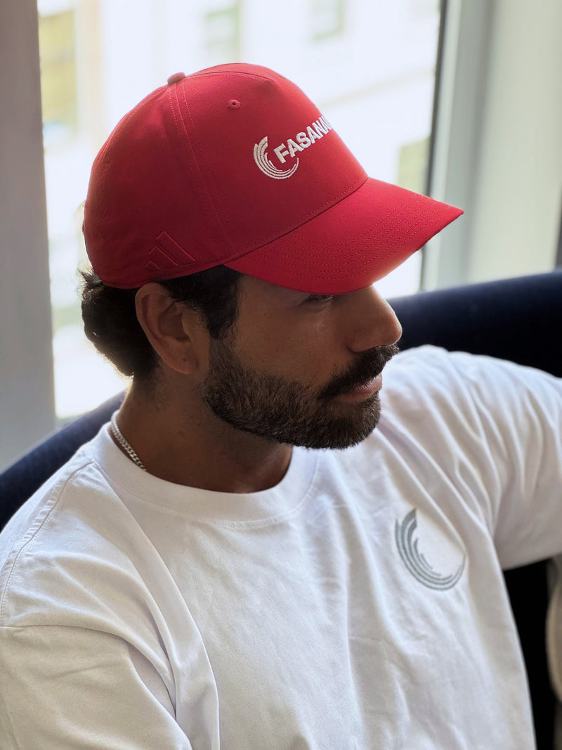 Red baseball cap