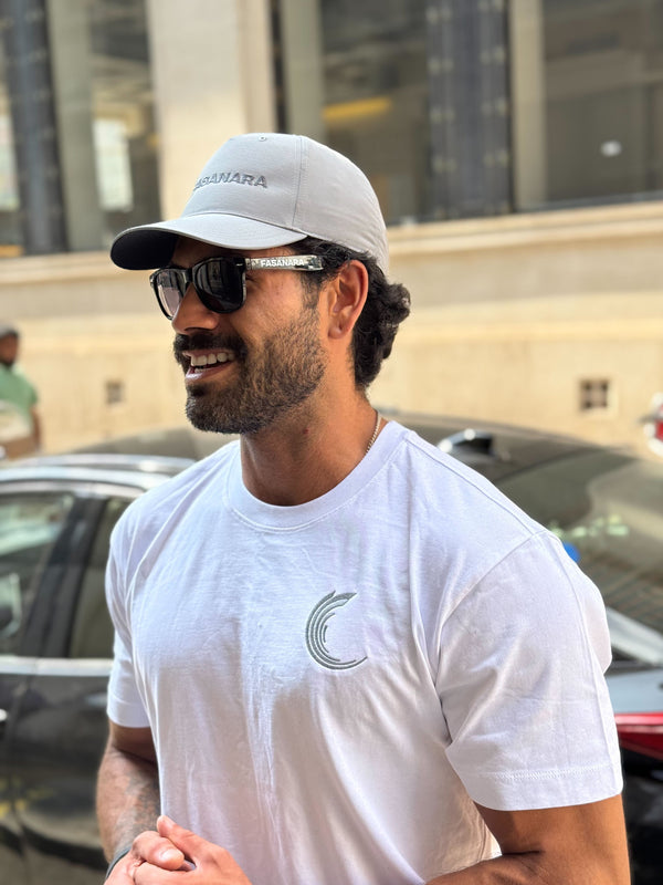 Grey baseball cap