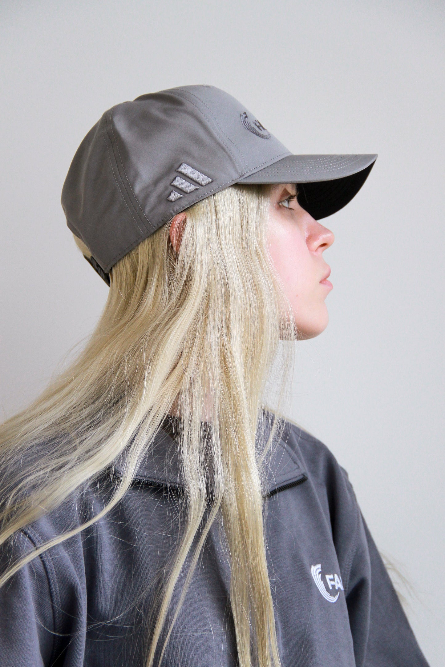 Grey baseball cap