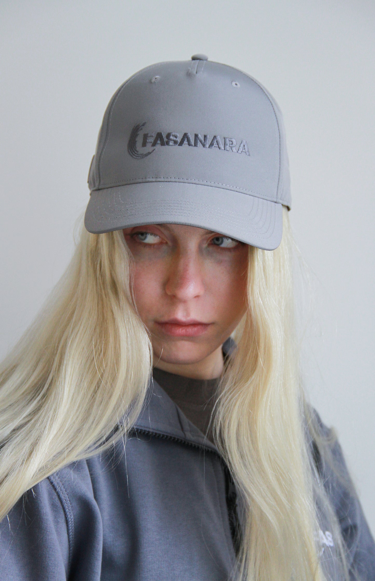 Grey baseball cap