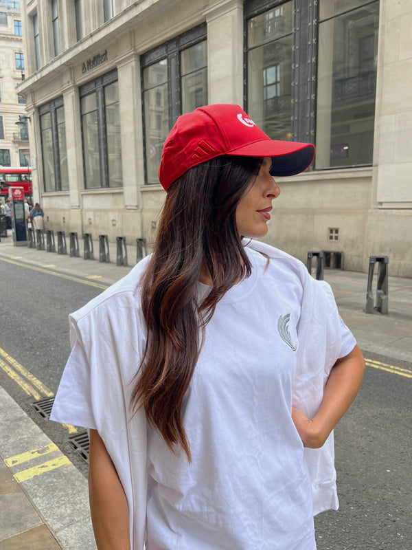 Red baseball cap